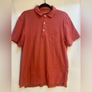 J. Crew Re-Imagined Slub Cotton Men’s‎ Polo 3-Button Shirt Size Medium